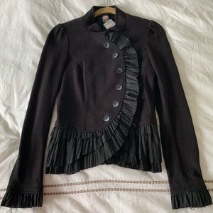 Free People Size 8 Ruffle Blazer - Brand New